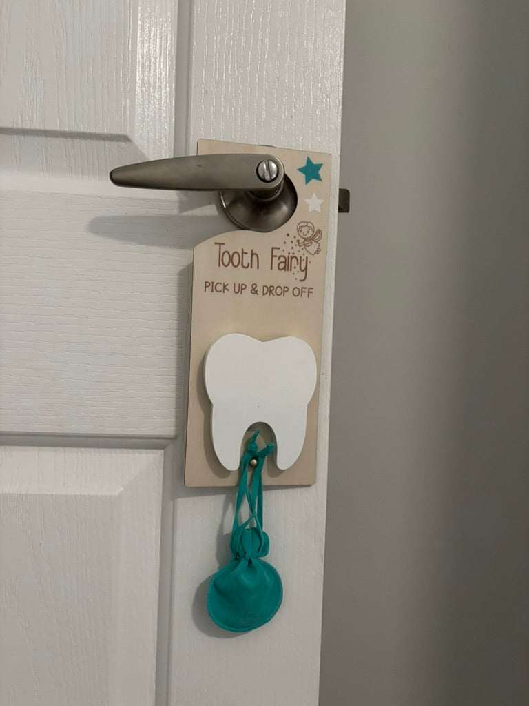 Tooth Fairy Door Hanger | Blue