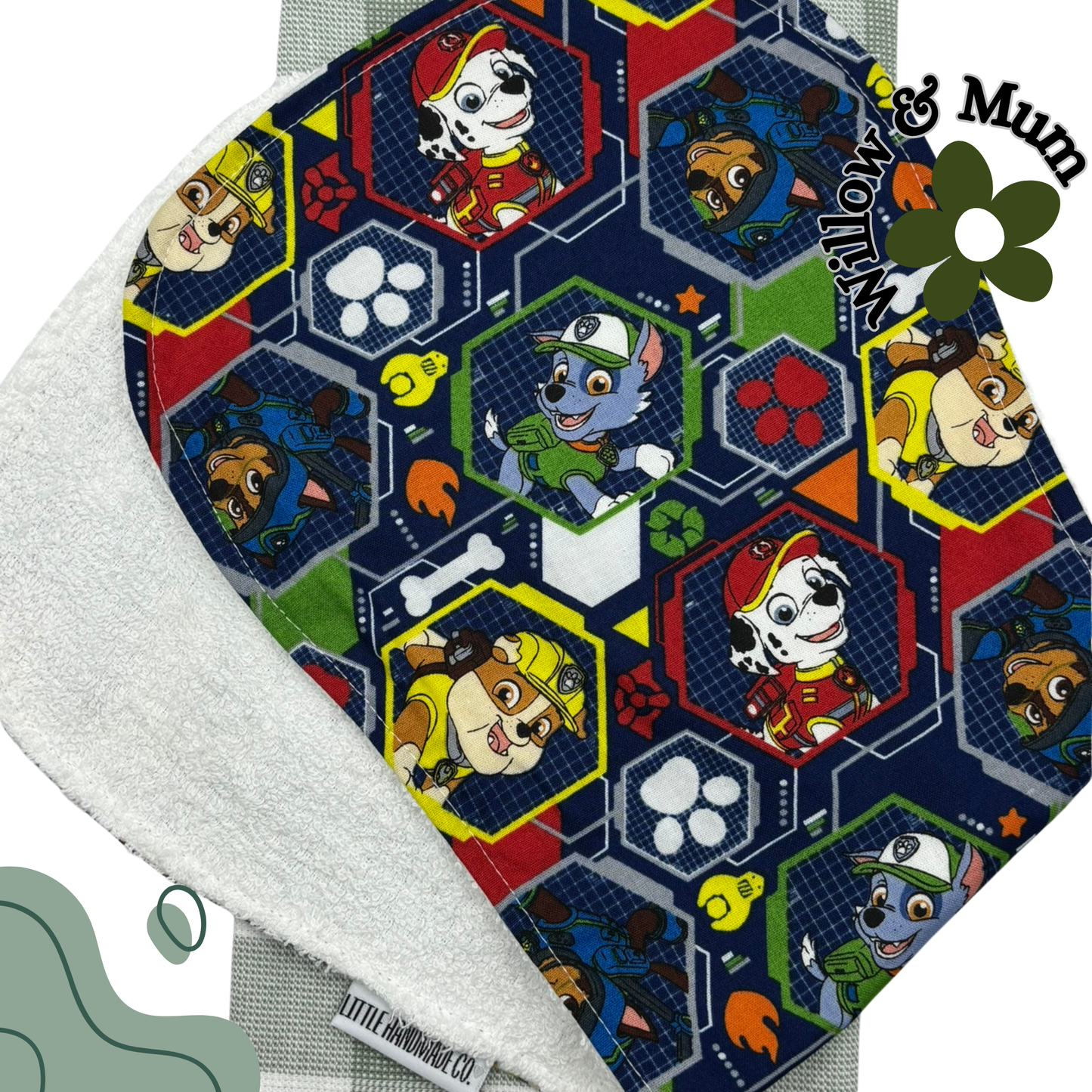 Baby Burp Cloth | Deep Blue PawPatrol