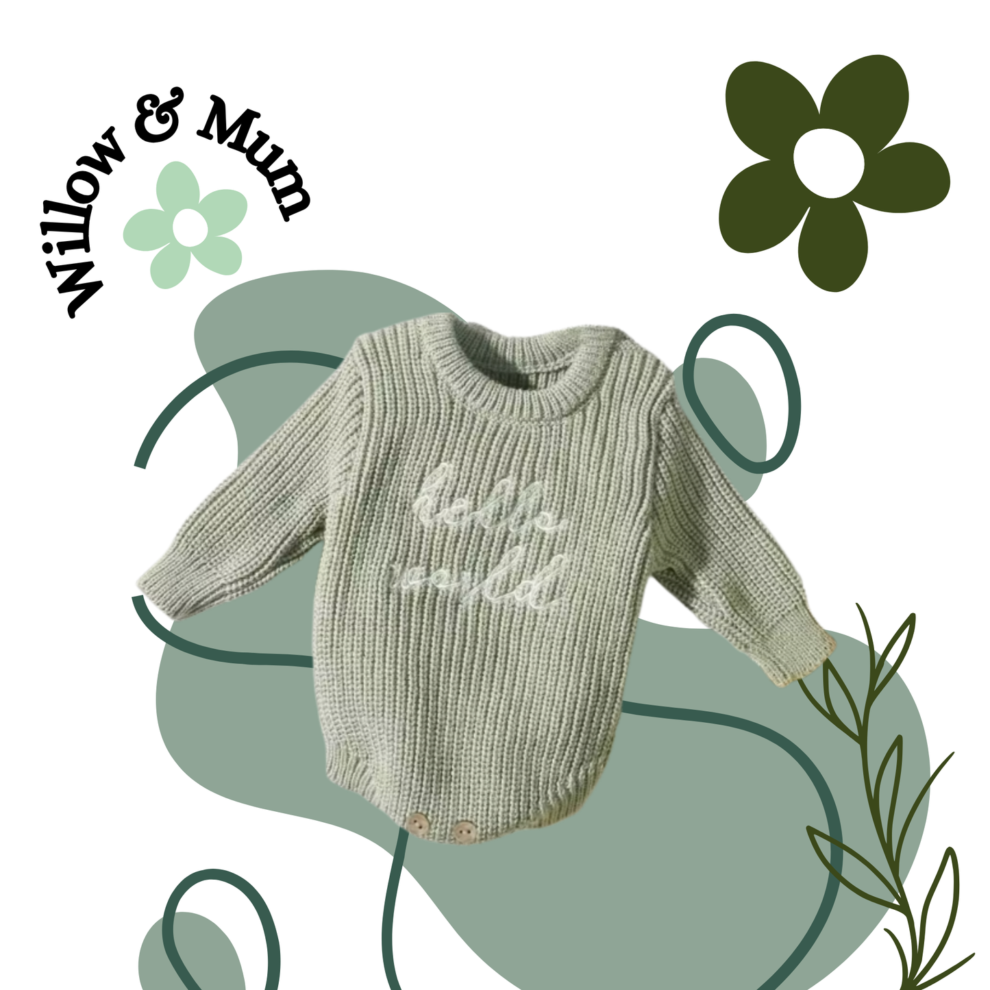 Hello World Onesie | Green