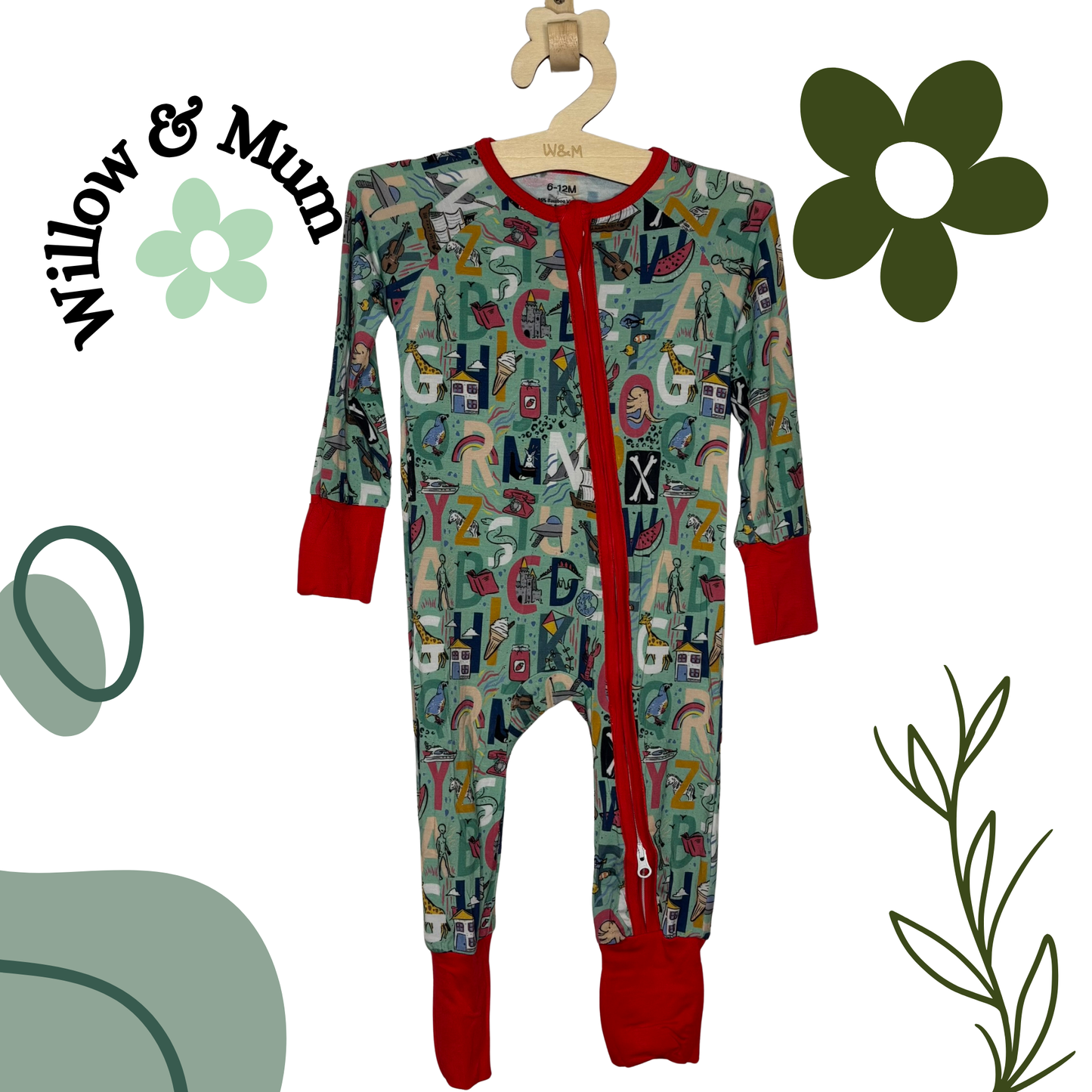 Organic Growsuit Alphabet