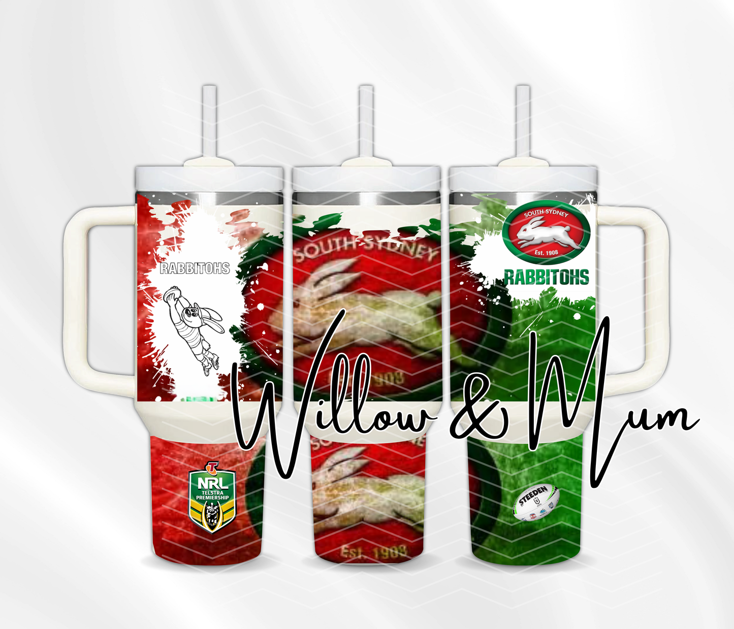 40oz Tumbler | NRL | Rabbitohs