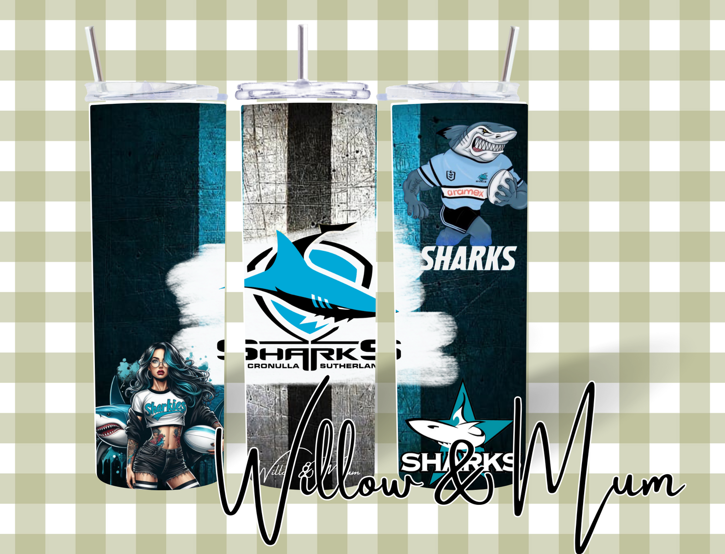 20oz Straight Tumbler | NRL | Sharks