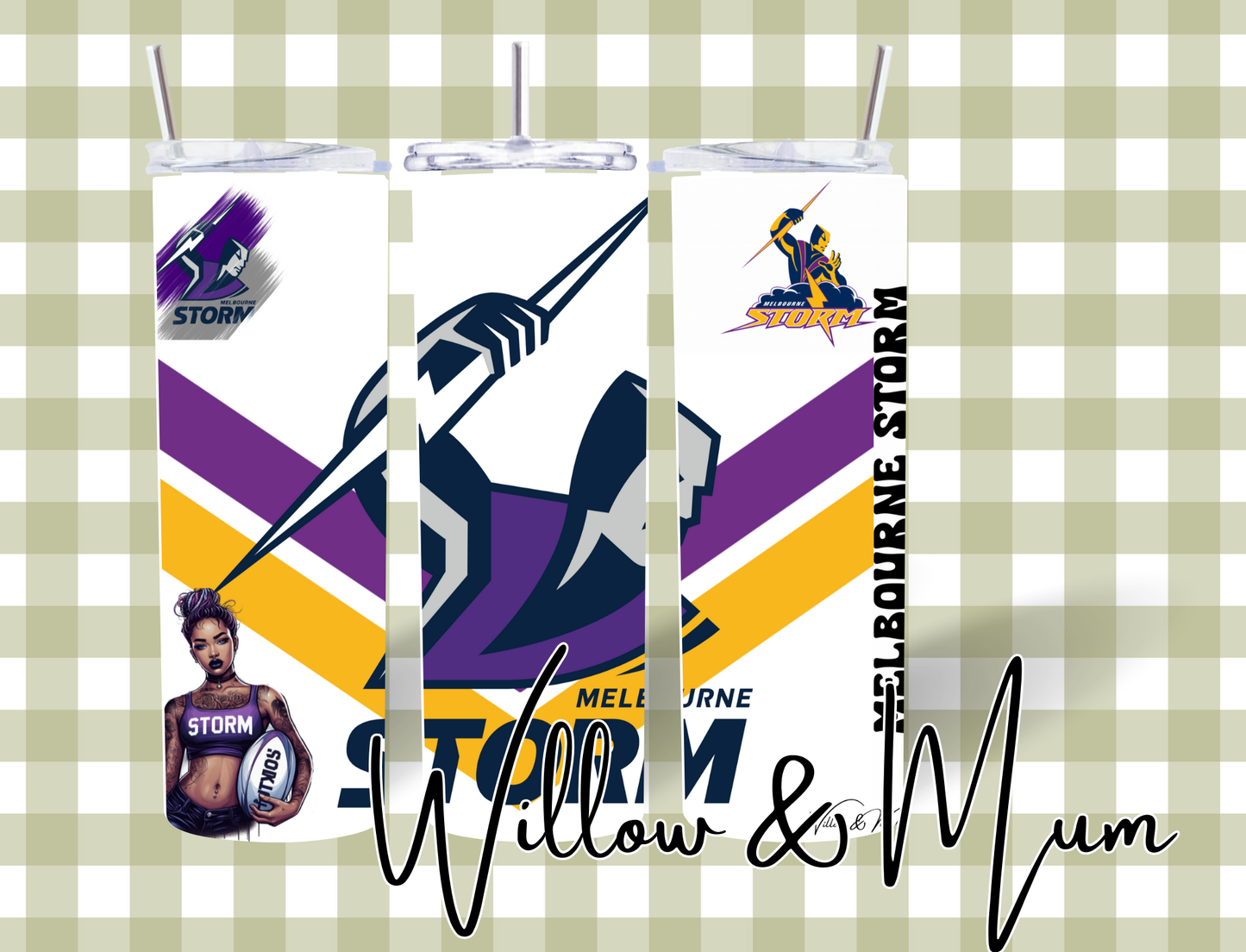 20oz Straight Tumbler | NRL | Storm