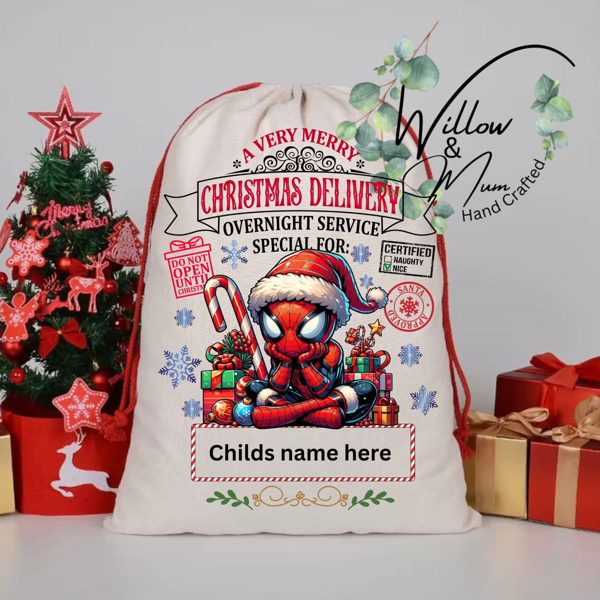 Santa Sack Spiderman