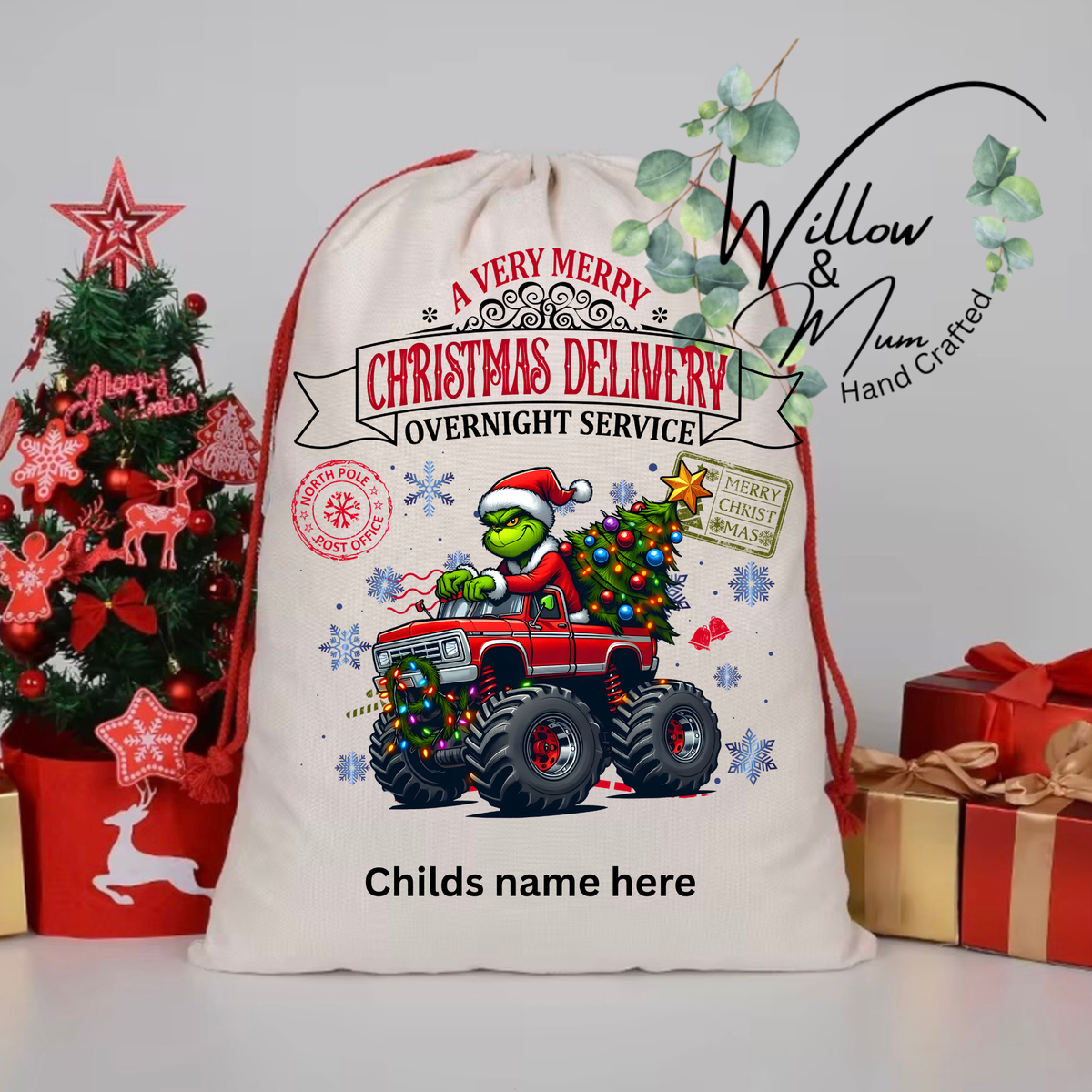 Santa Sack Grinch