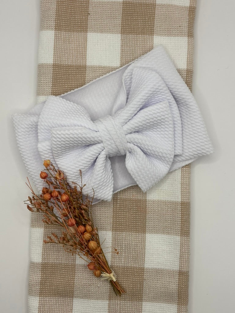 Baby | Hair Bow | Jumbo White