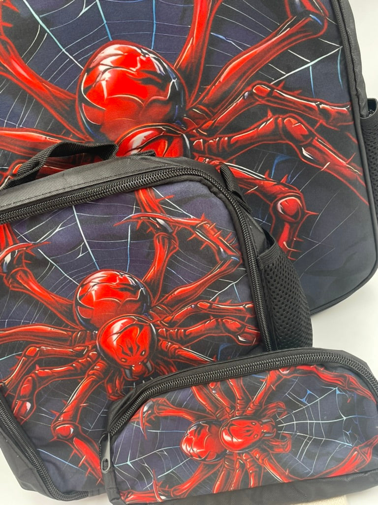 Spider School Bag, Lunch Box & Pencil Case