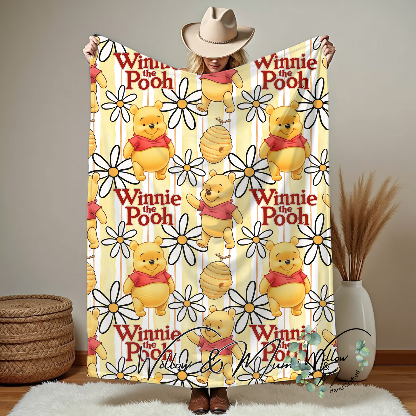 Honey Bear Flower Blanket