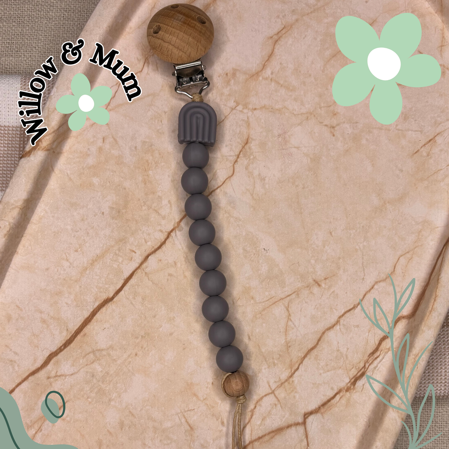 Grey Rainbow |Silicone Dummy Chain Single