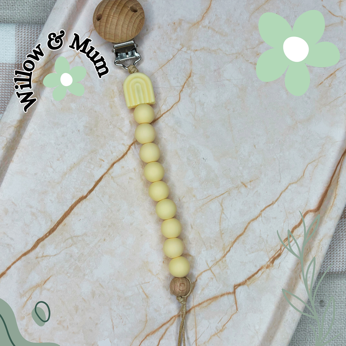 Cream Rainbow |Silicone Dummy Chain Single