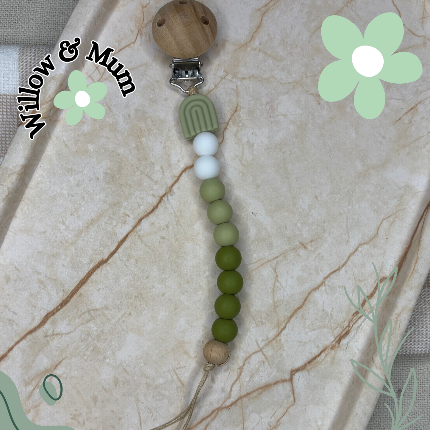 Green Rainbow |Silicone Dummy Chain Single