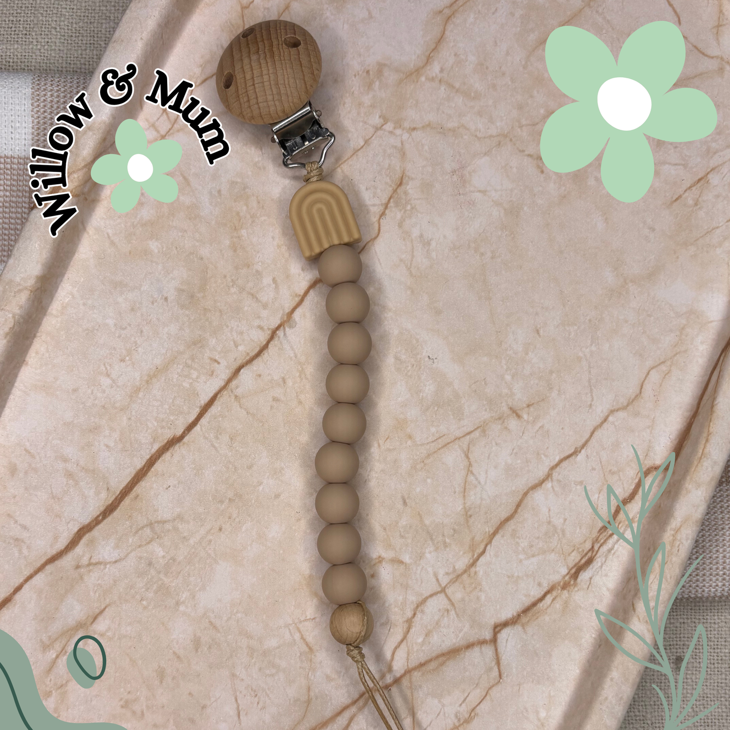 Beige Rainbow |Silicone Dummy Chain Single