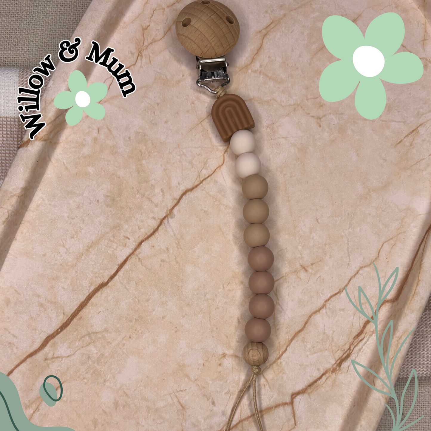 Caramel Rainbow |Silicone Dummy Chain Single