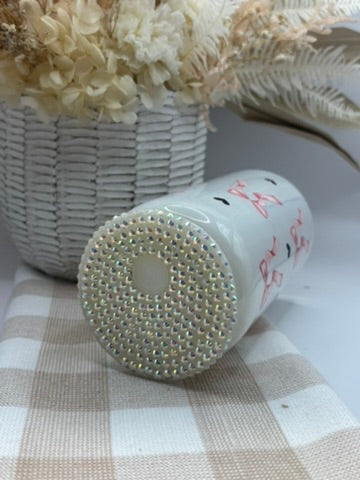 16oz Glass Tumbler |Bows & Hearts