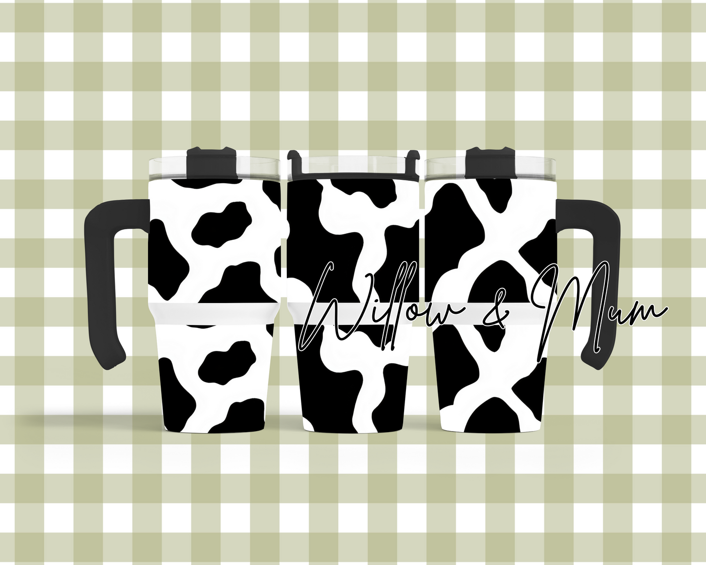 20oz Tumbler w Handle | Cow | 5