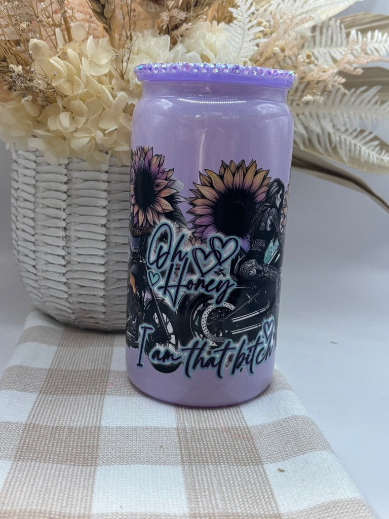 16oz Glass Tumbler | Oh Honey