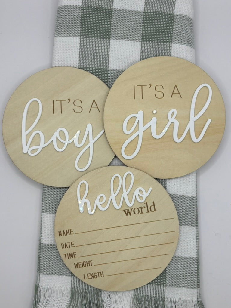 Gender Reveal Discs