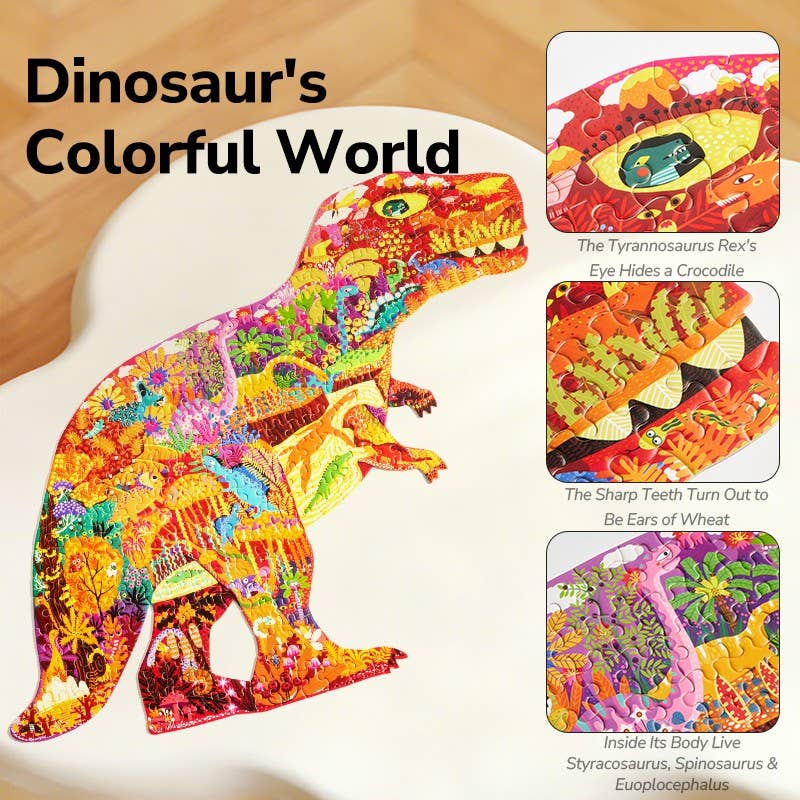 Mideer Shaped Artist Puzzle - Dinosaur World