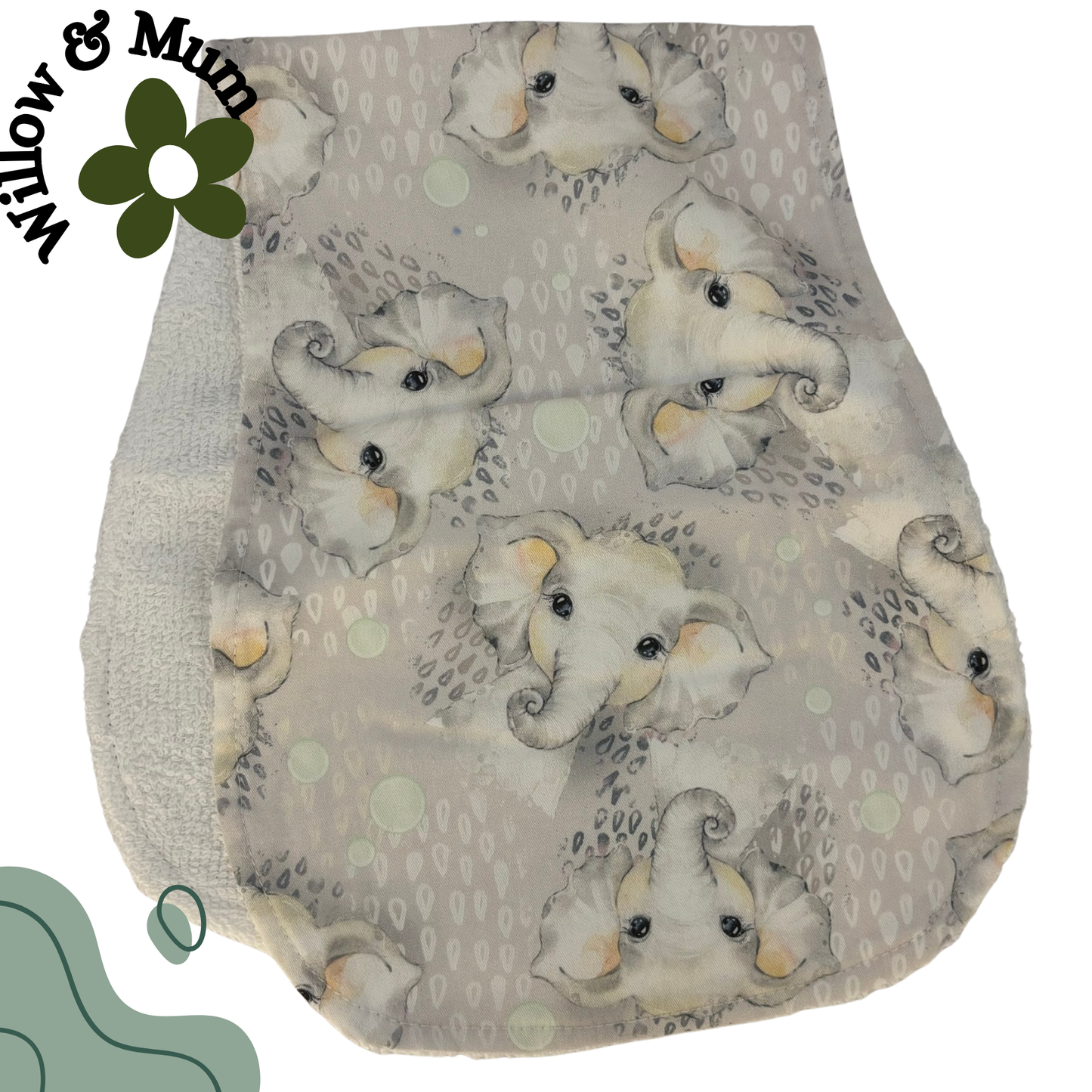 Baby Burp Cloth | Elephant