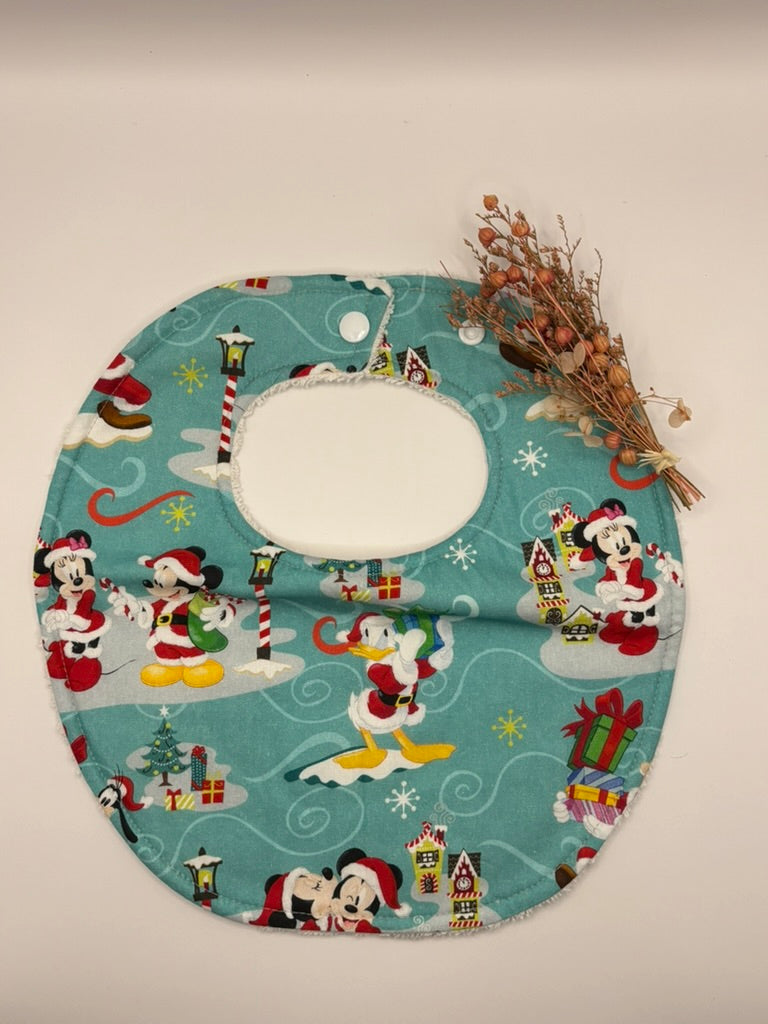 Baby Bib | Christmas Mouse Surf