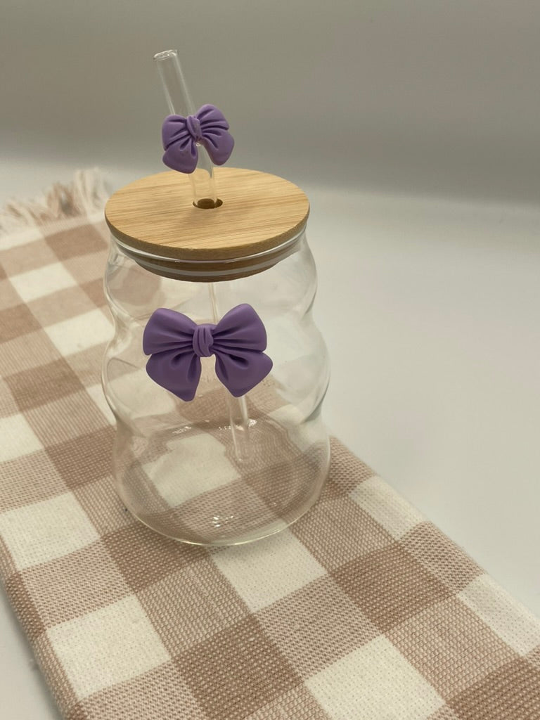 Glass Bow Tumbler | Purple wave
