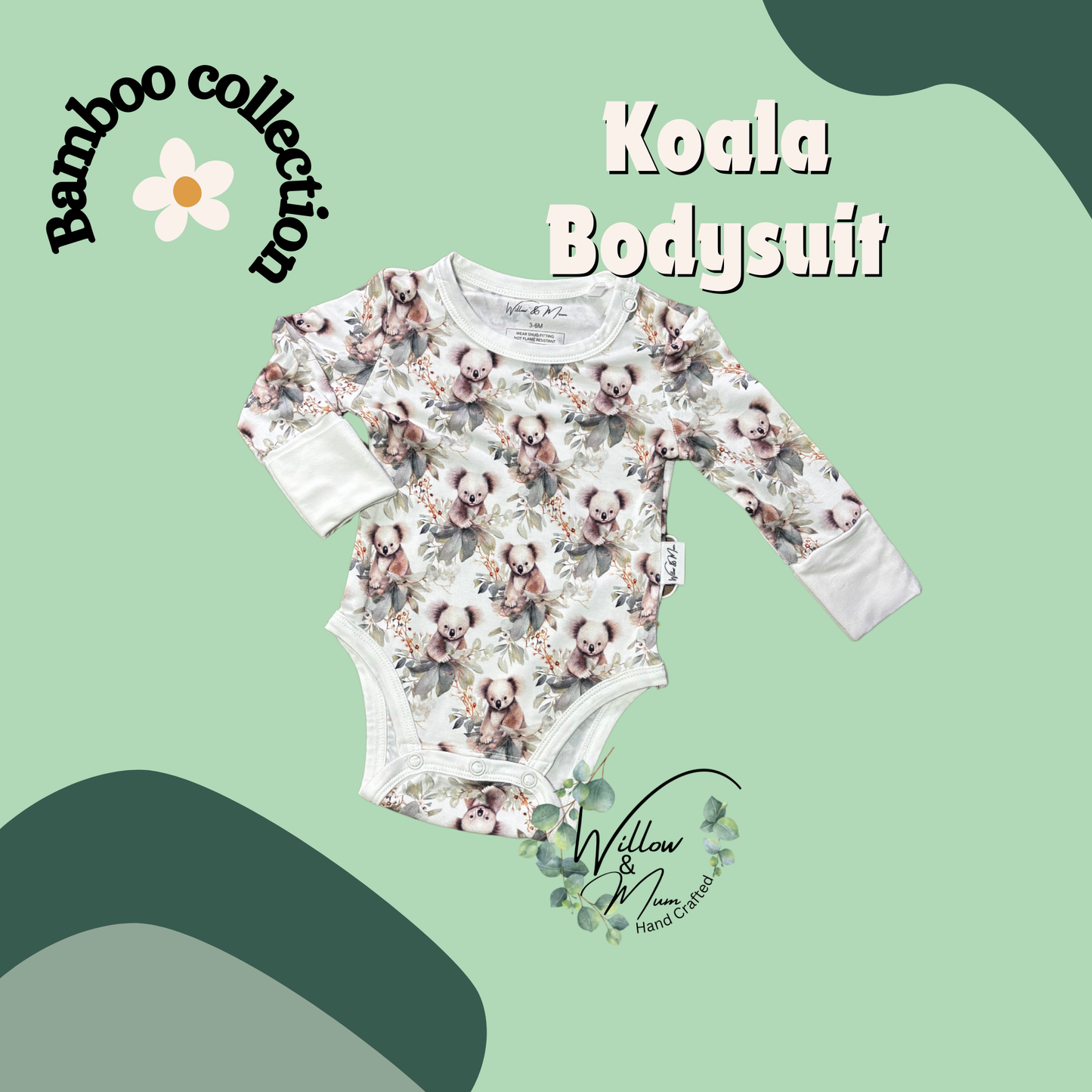 Leafy Koalas Organic Bamboo Bodysuit