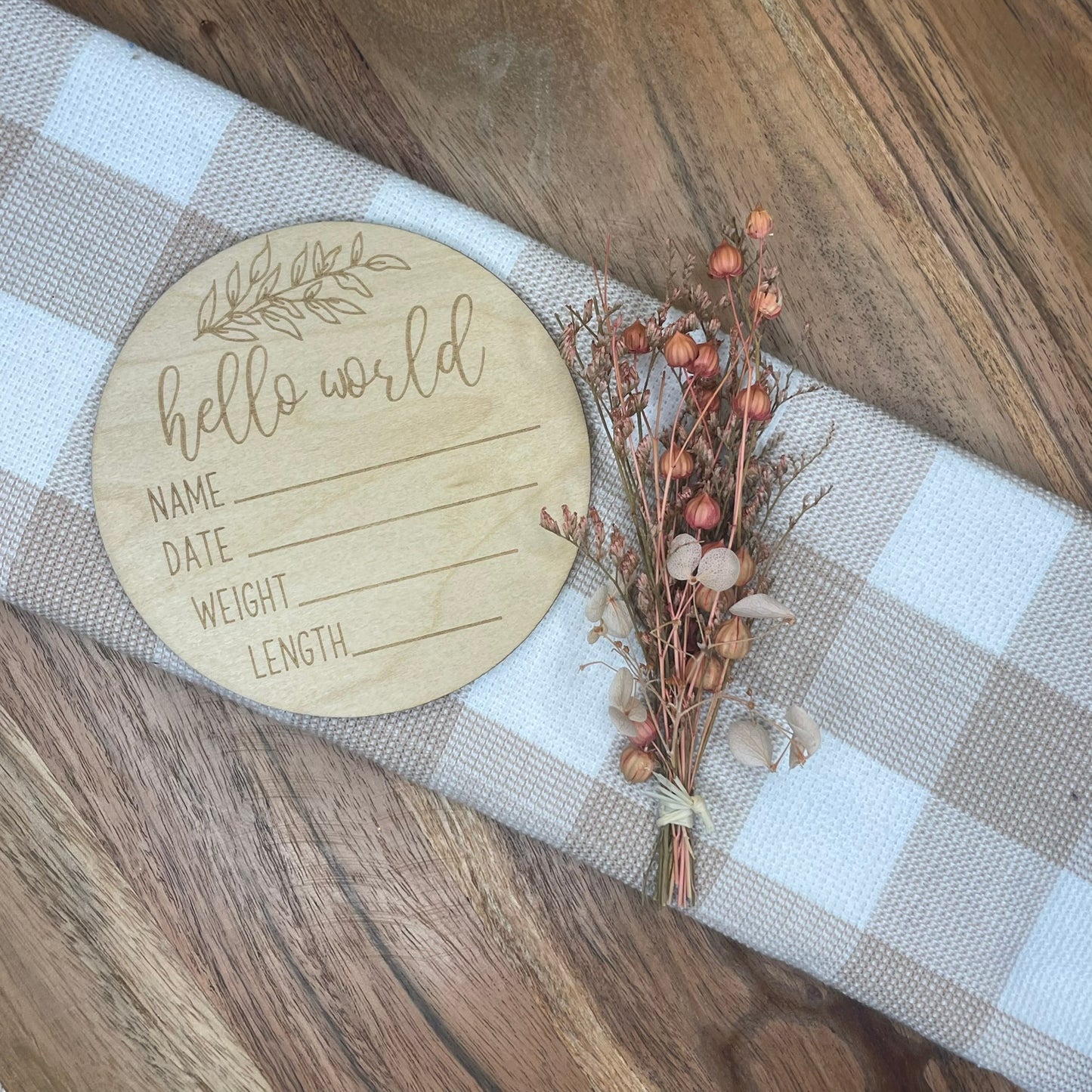 Baby Plaque | Hello World