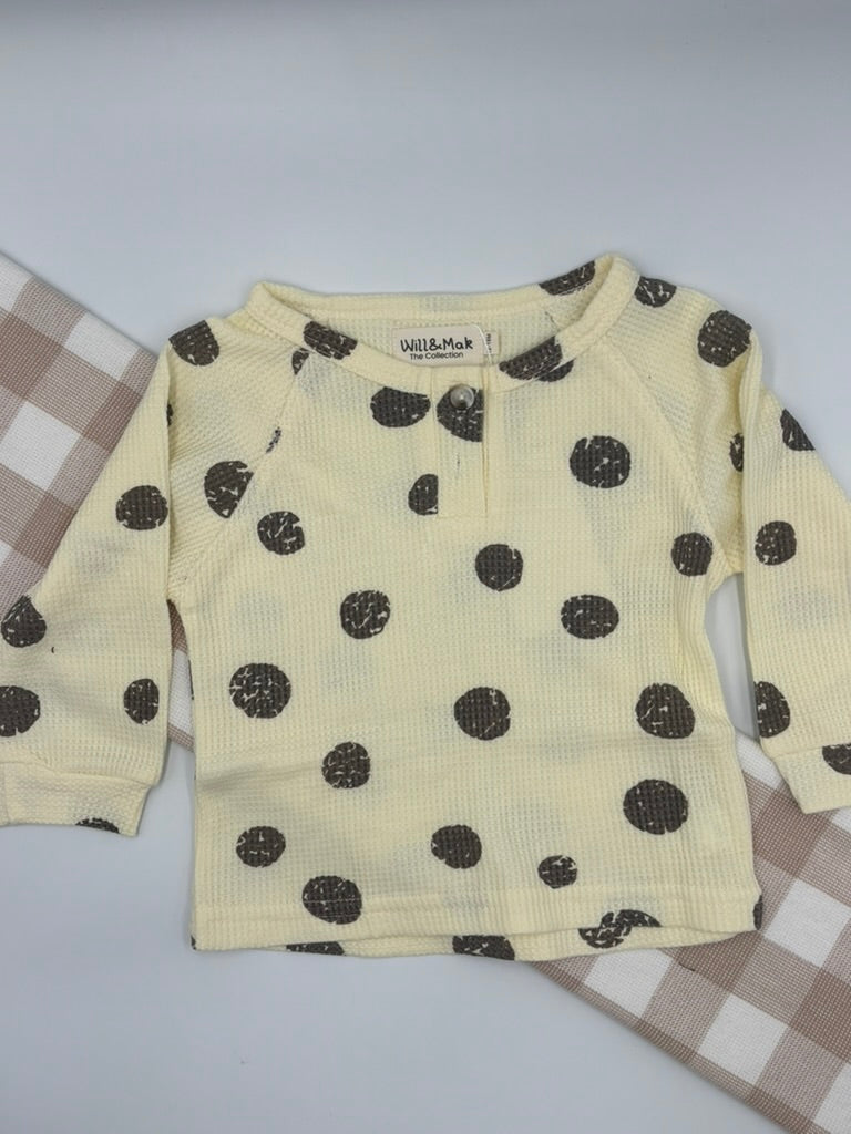 Waffle Shirt | Yellow Dots