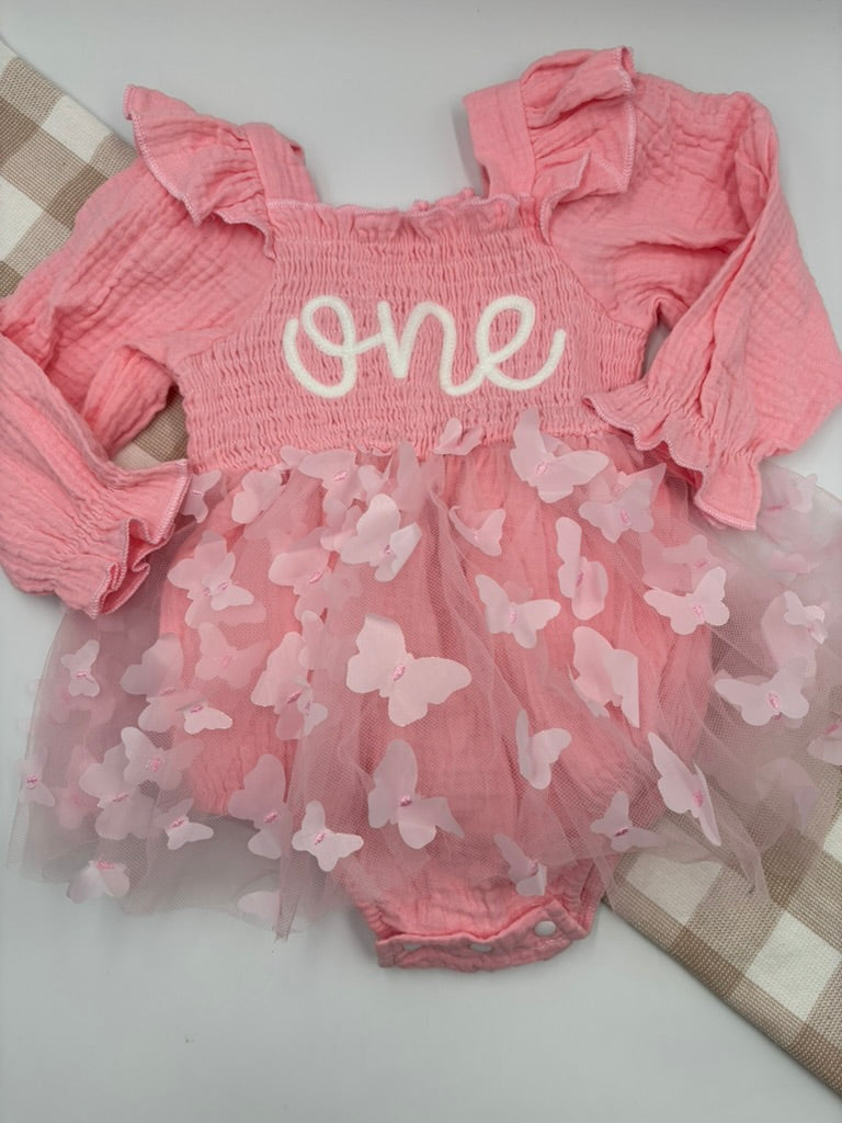 "One" Romper | Butterflies