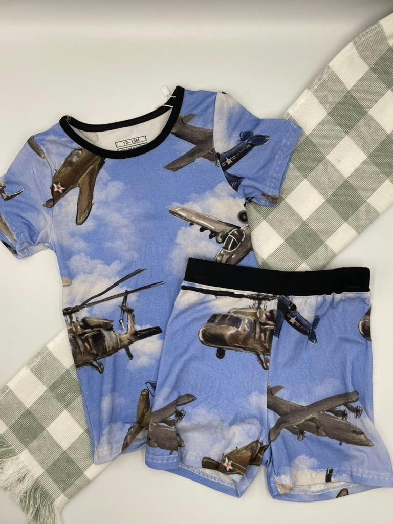 Aircrafts 2pcs summer sets | 12-18M