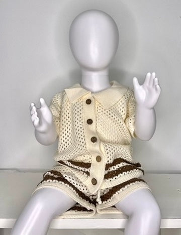 Chunk Knit 2pcs Summer Set | Cream