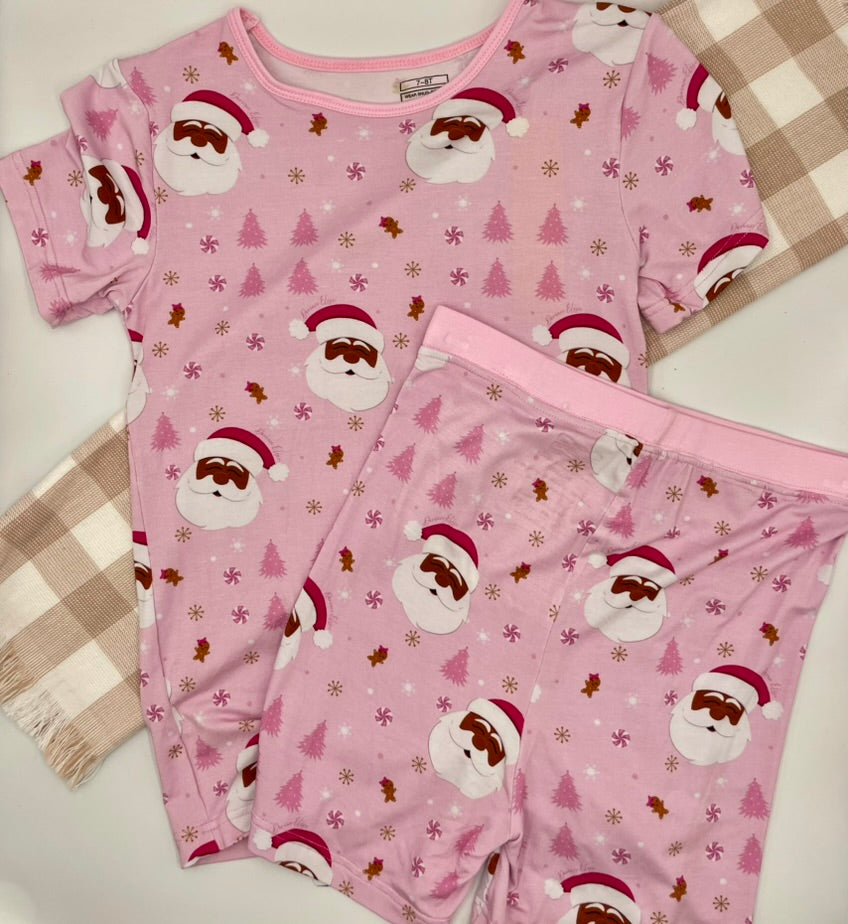 Pink Santa 2pcs Set | Size 7-8
