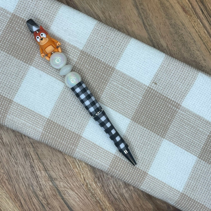 Beaded Pen | Orange Dog