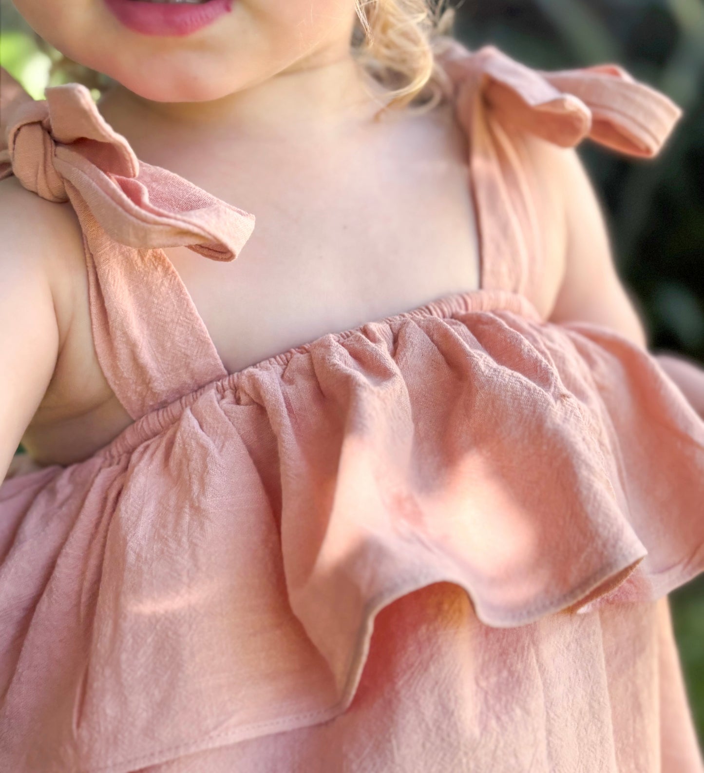 Ruffle Linen Dress