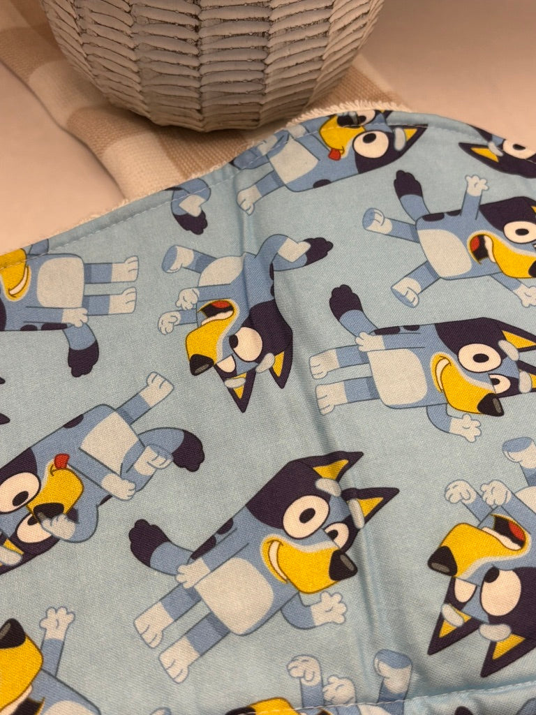 Baby Burp Cloth | Blue Dog