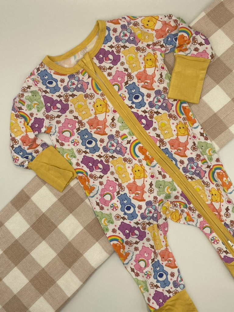 Yellow Cearbears Organic Bamboo Growsuit