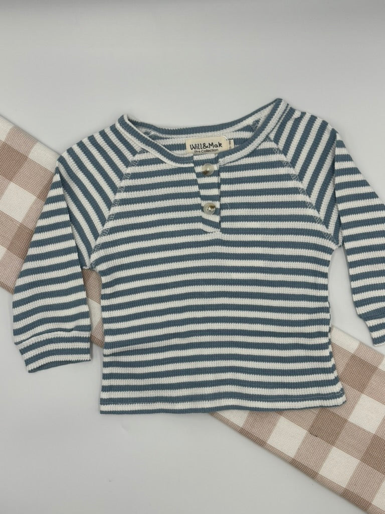 Waffle Shirt | Blue Stripes.