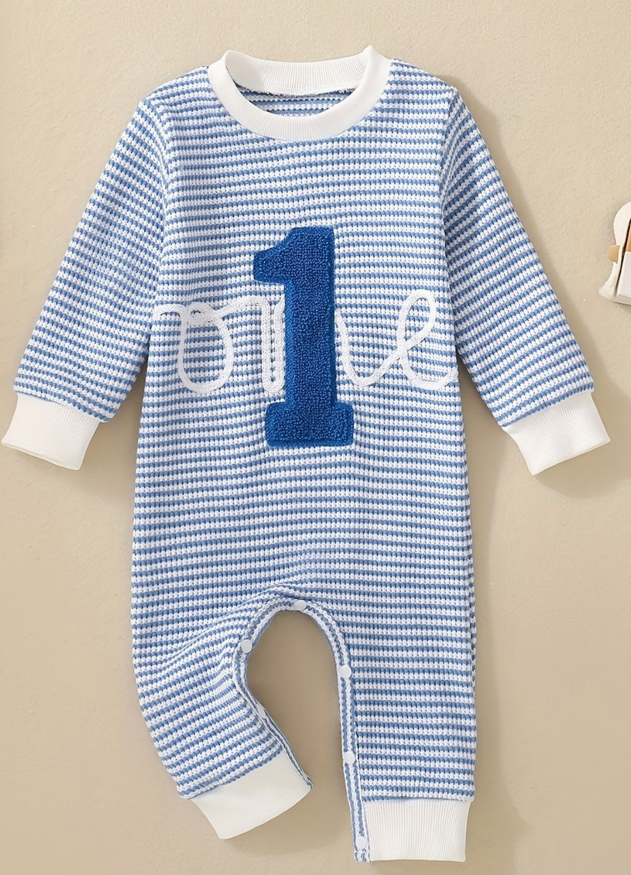 "One" Romper Blue "winter"