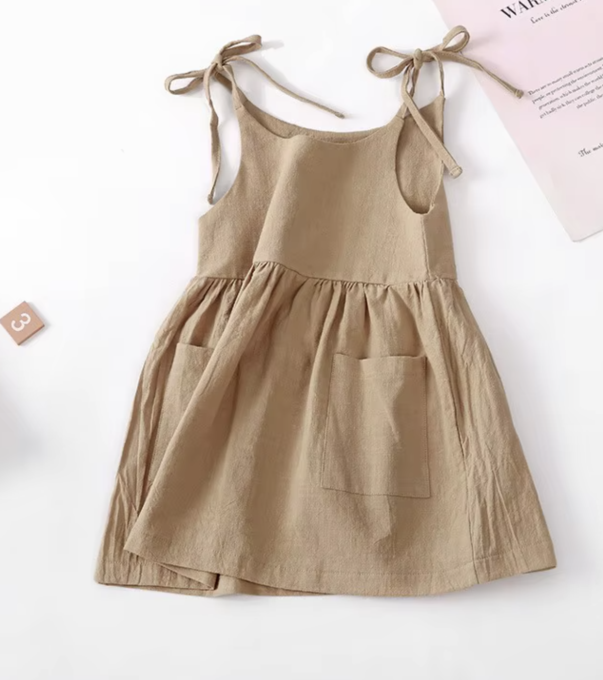 Bows up Dress | Tan