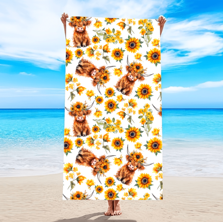 Microfiber Quick-Dry Towel | Highland Cows