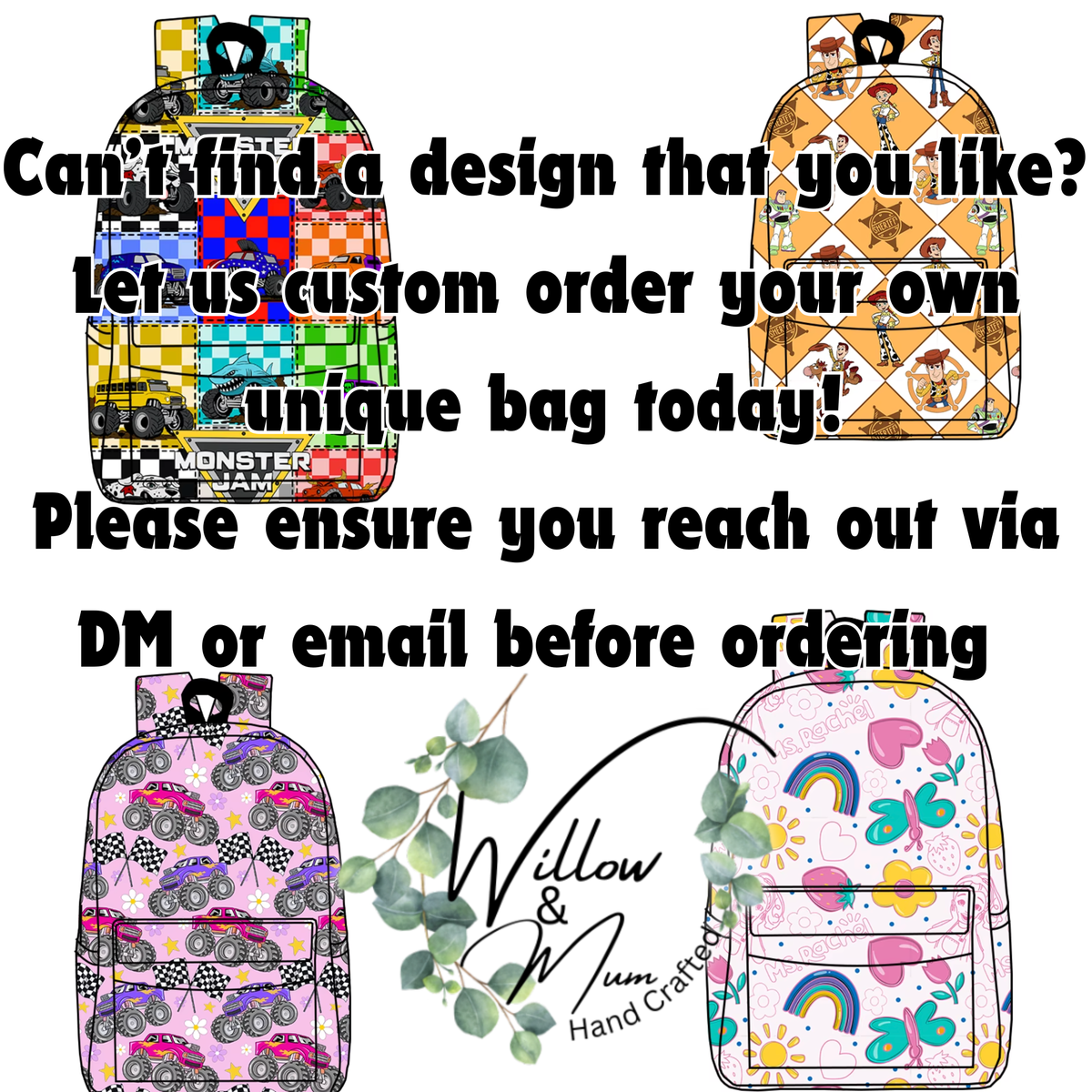 PRE ORDER School Bag | Custom Order!