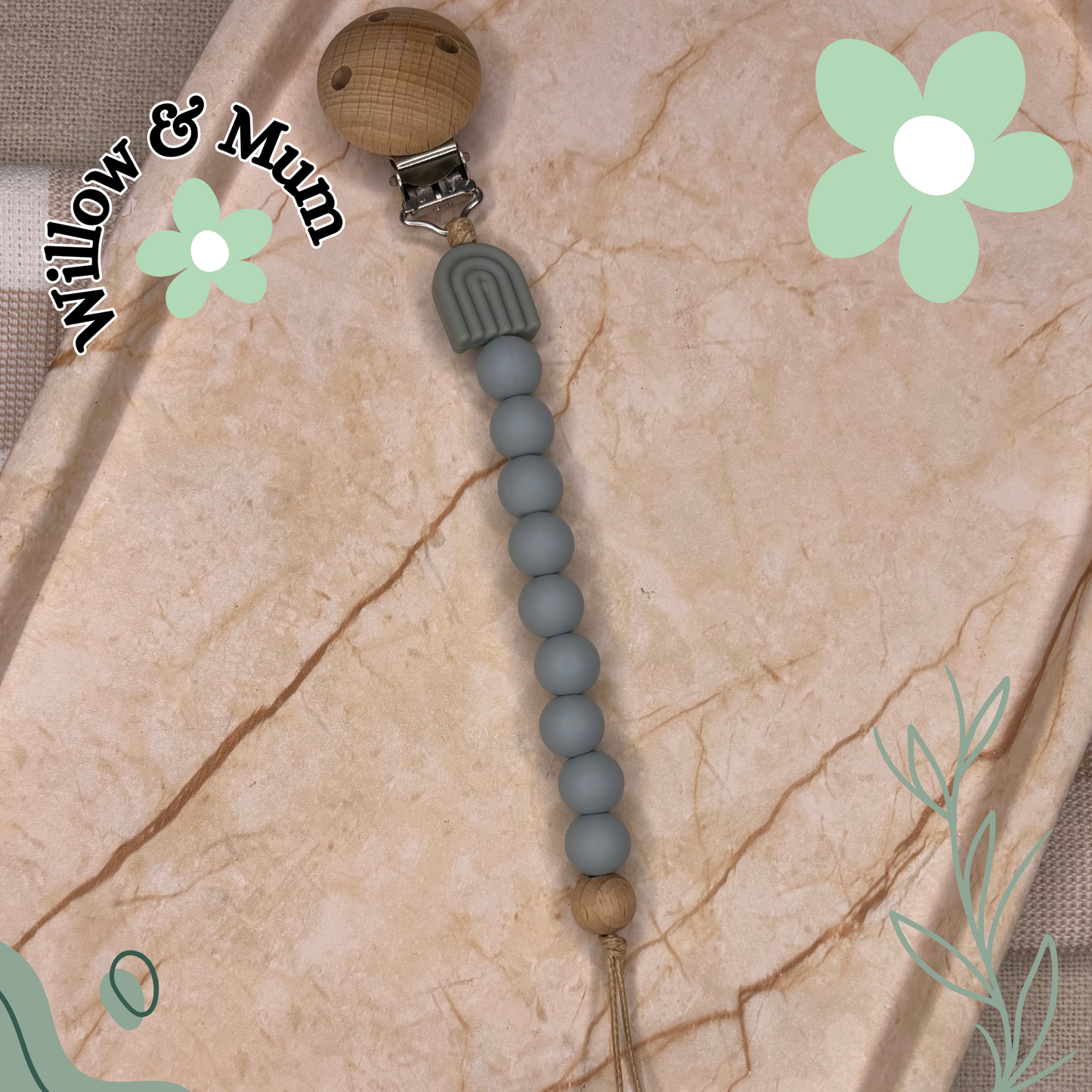 Dusty Blue Rainbow |Silicone Dummy Chain Single