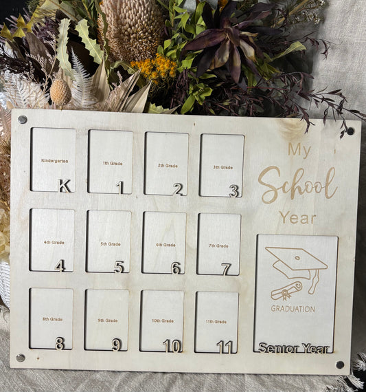 My School Year Wooden Board