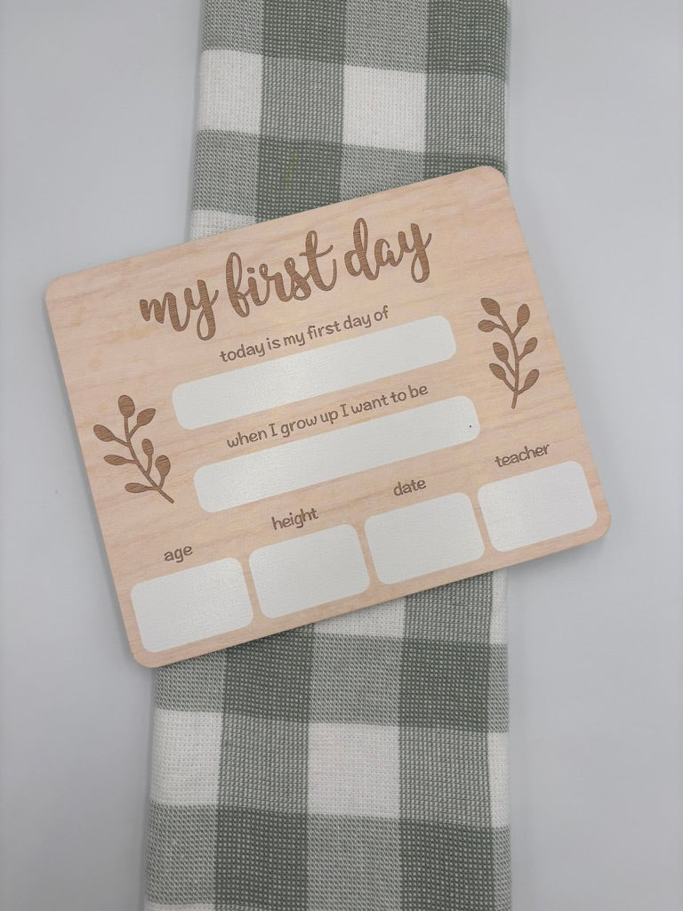 Single Use First Day Board