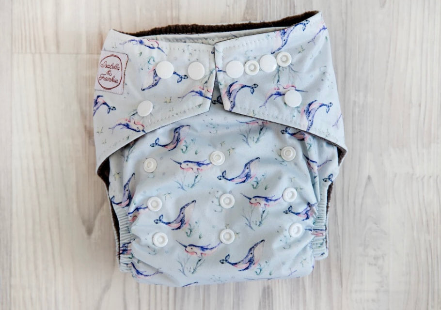 Modern Cloth Nappy - Whales