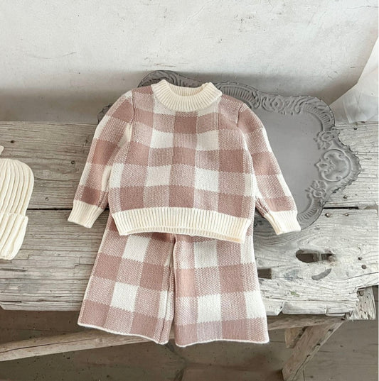 Pink Checks 2pcs set