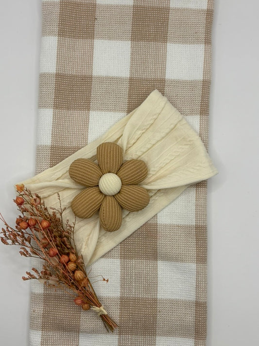 Baby | Hair Bow | Flower Cream