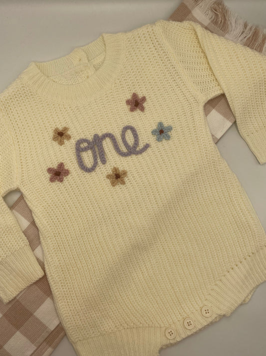 "One" Romper Knit