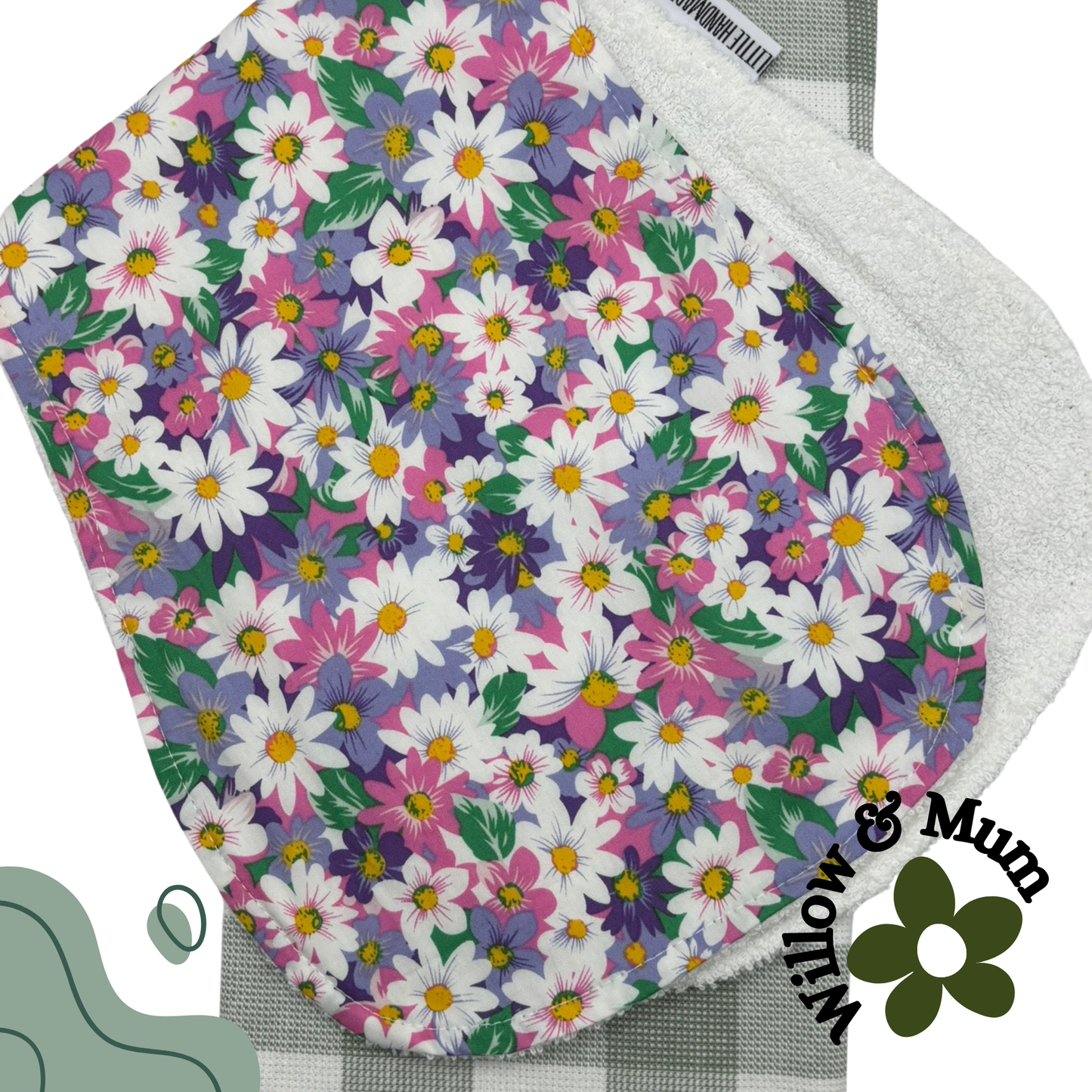 Baby Burp Cloth | Flowers