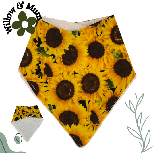 Baby Bandanna Bib | Sunflowers